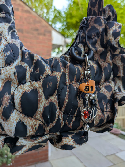 '81' trinket keyring (can be made '4') *MADE TO ORDER*