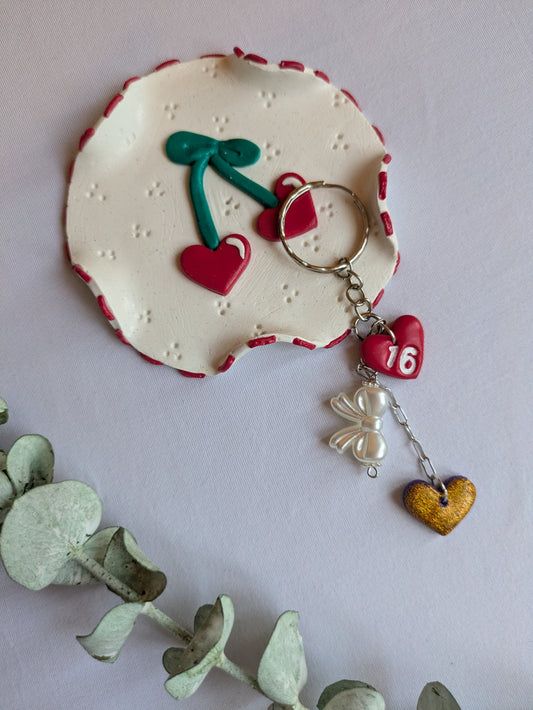 '16' trinket keyring *MADE TO ORDER*
