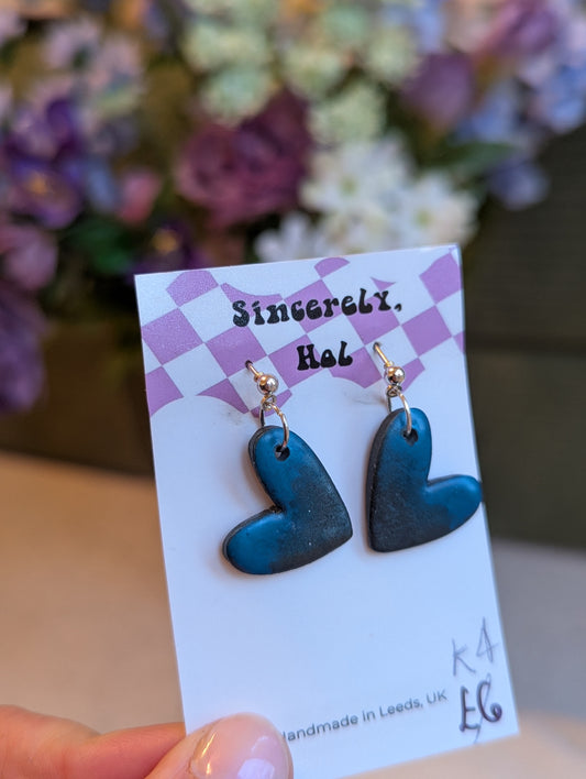 Blue ombre studs