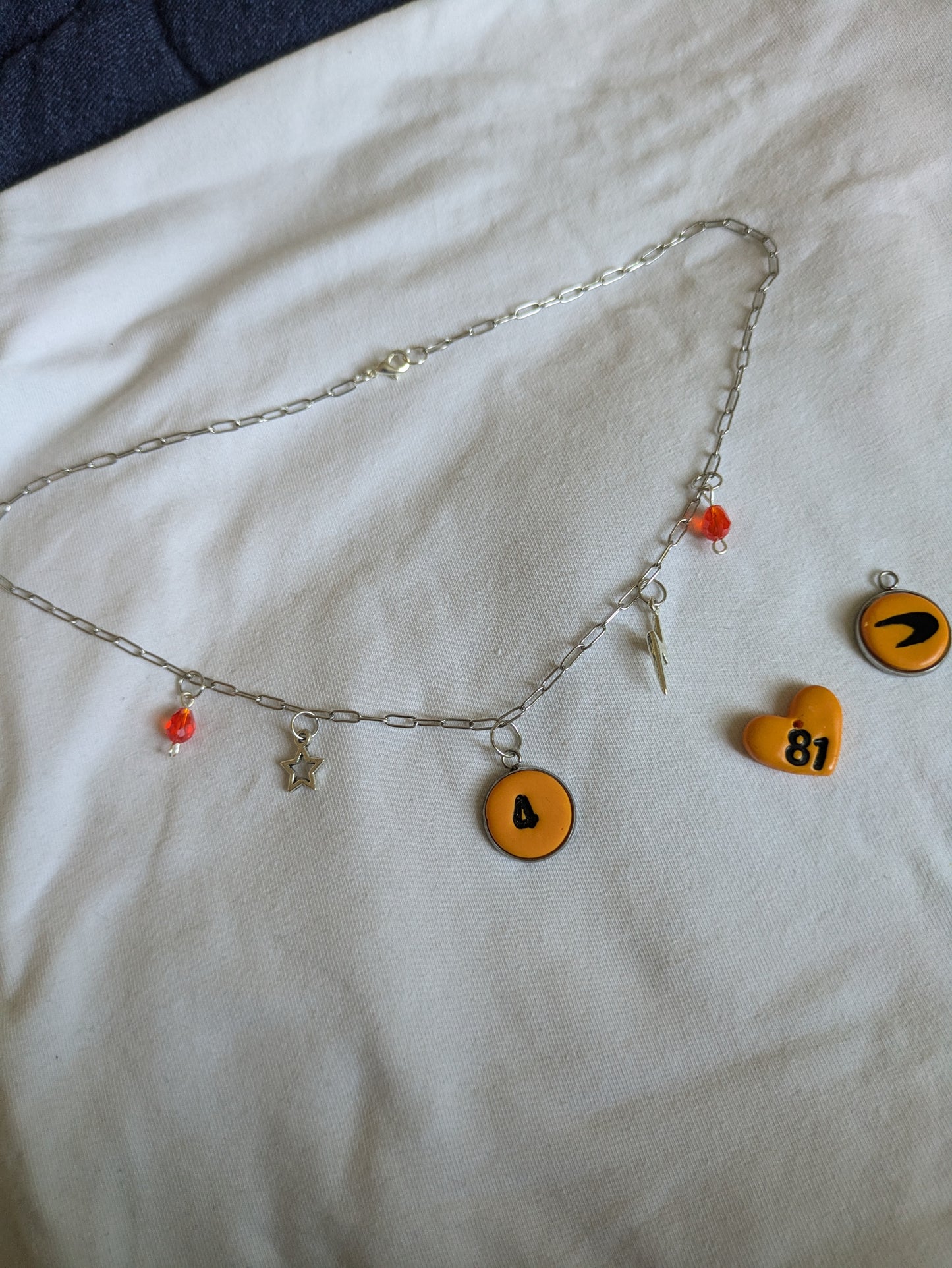 papaya charm necklaces