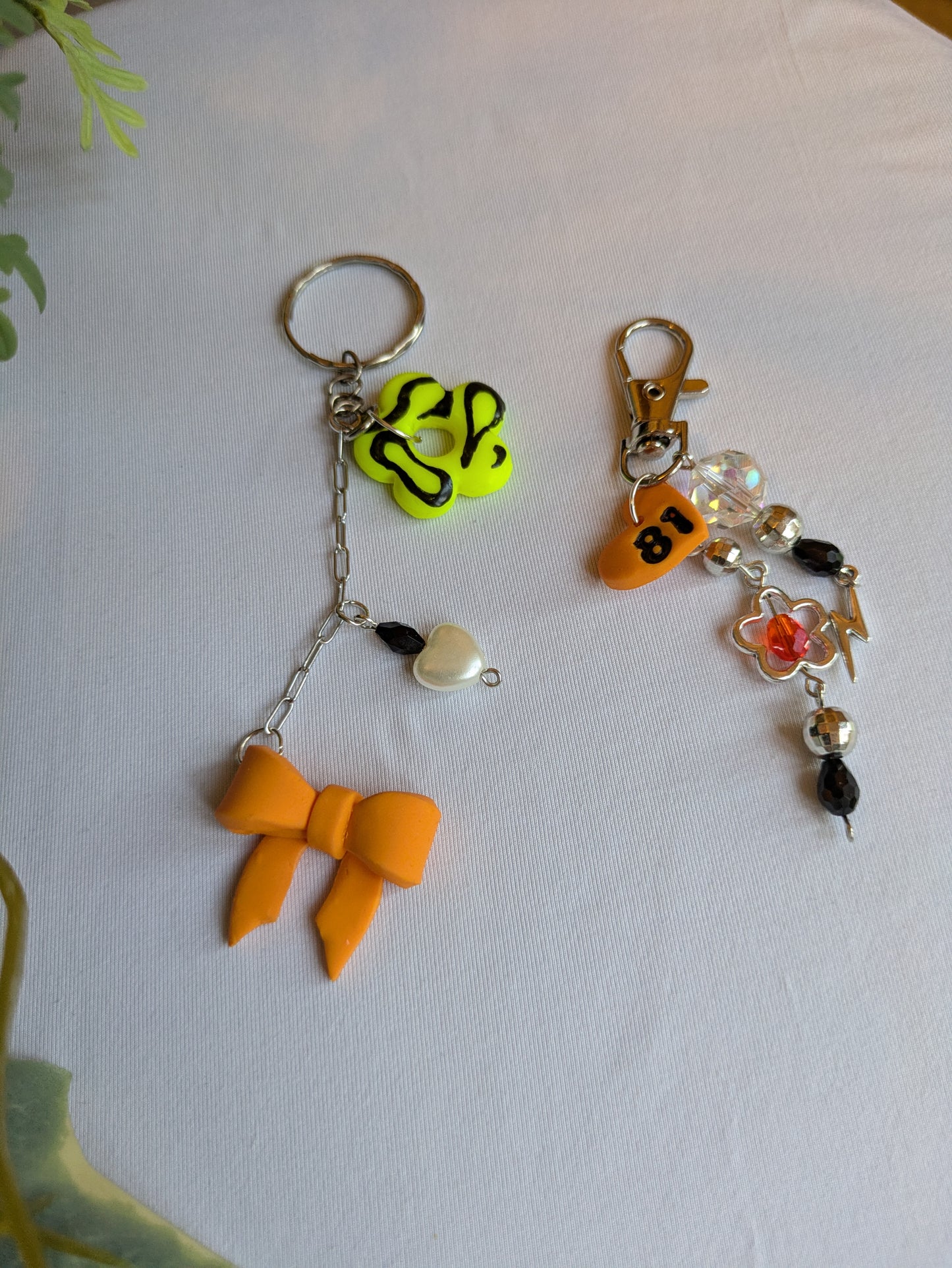 '81' trinket keyring (can be made '4') *MADE TO ORDER*