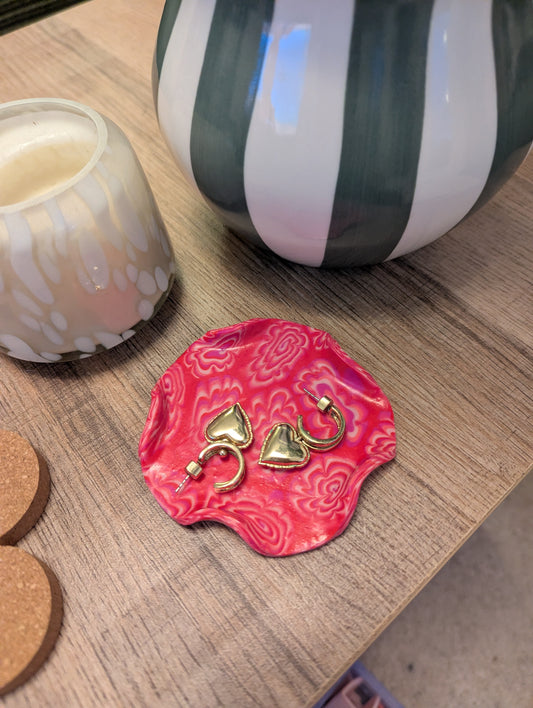 Retro pink trinket dish