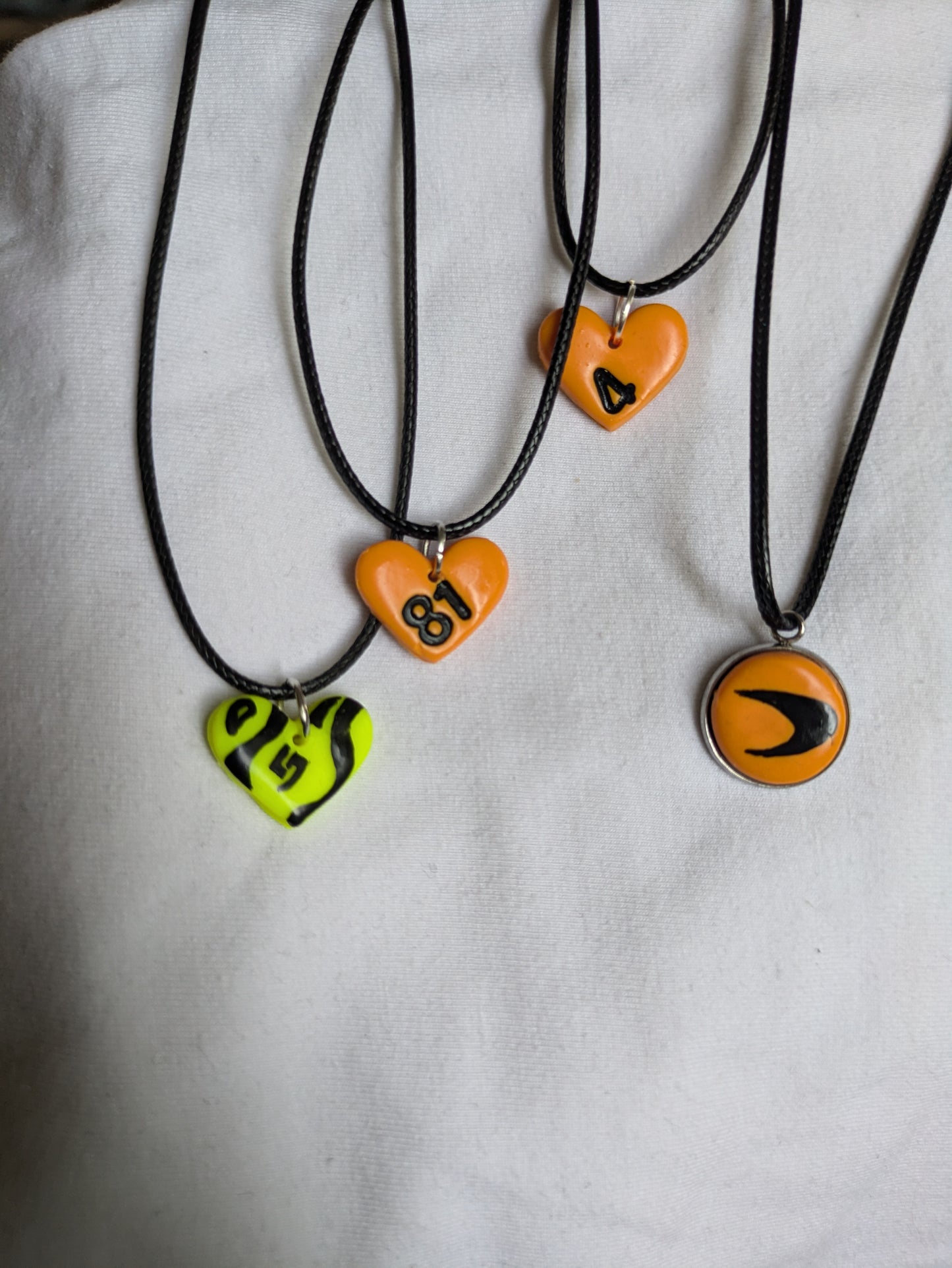 Papaya rope necklaces