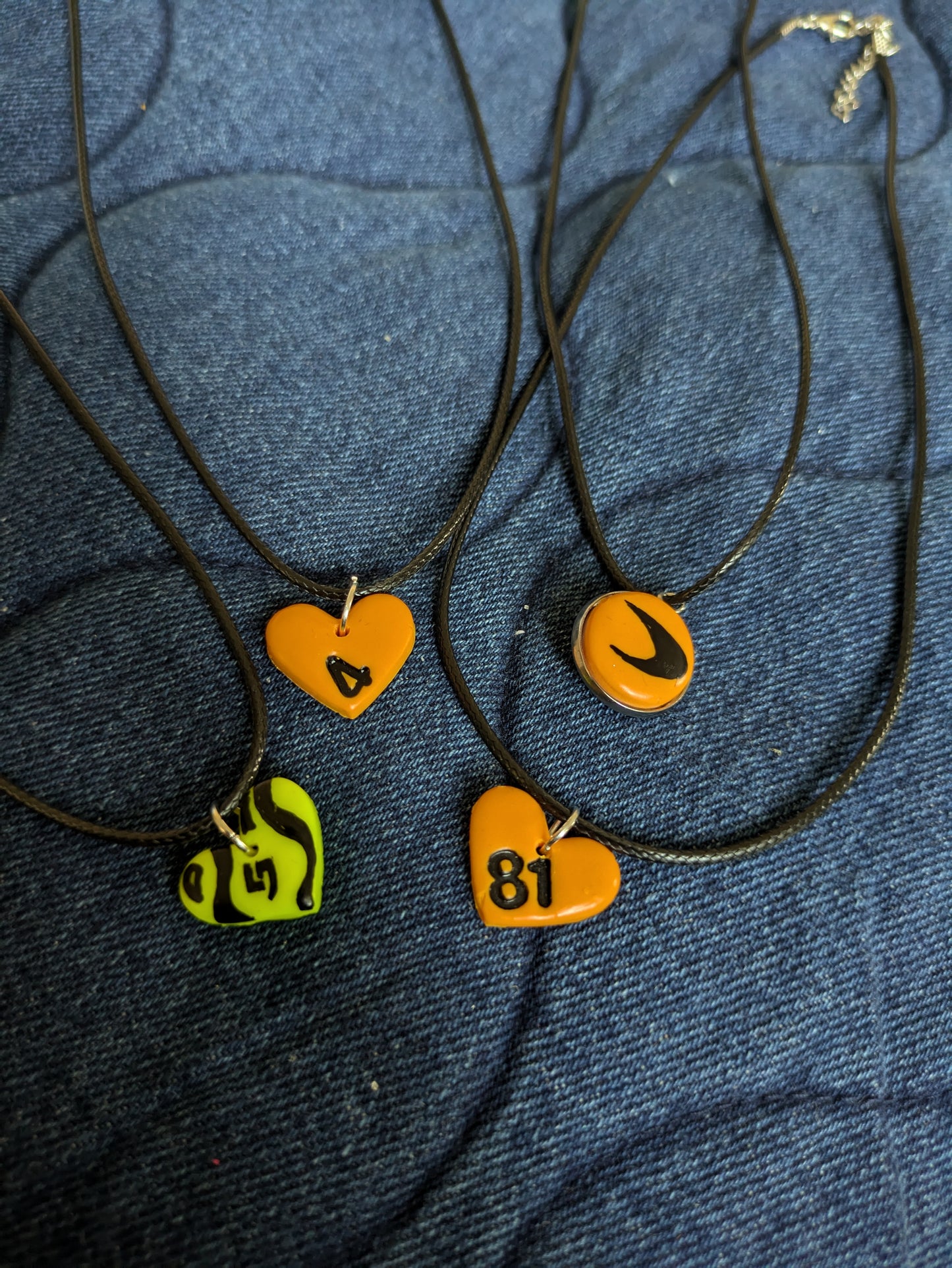 Papaya rope necklaces